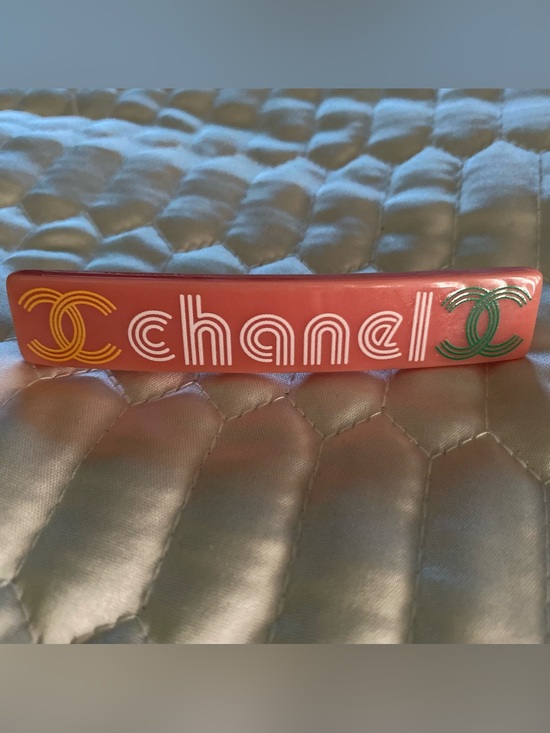 Accessories - ChaneI Retro Vibe Hair Clip/ Barrette Multi color Logo Spell- Out